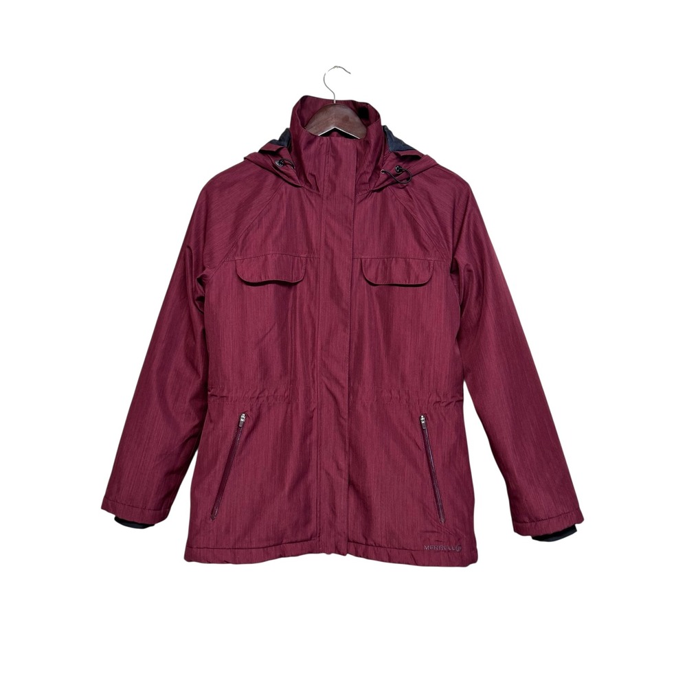 Merrell Bandol Insulated Parka Jacket Burgundy Womens Small Thinsulate Platinum